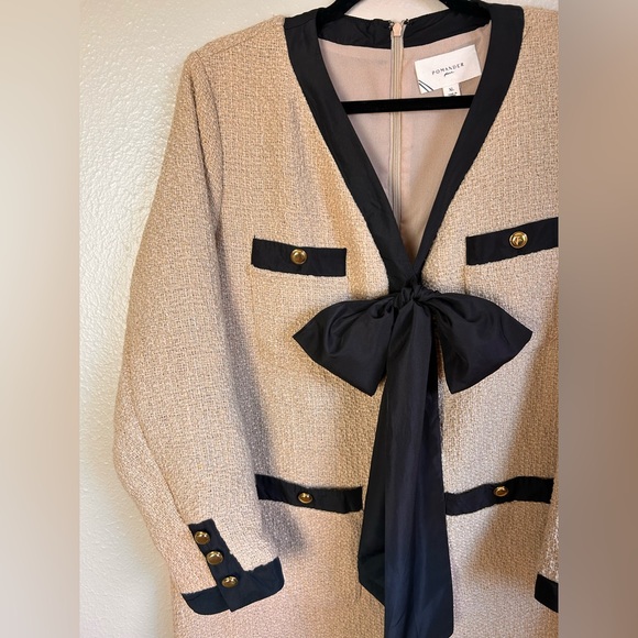 Tuckernuck POMANDER PLACE Coco Tweed Dress with a Bow XL - Picture 3 of 5